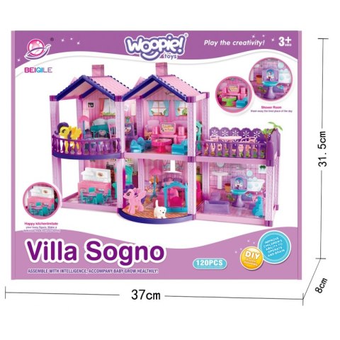 WOOPIE Domek dla Lalek Kucyków PONY FANTASY VILLA 120 el. Woopie WOOPIE Domek dla Lalek Kucyków PONY FANTASY VILLA 120 el. Woopie