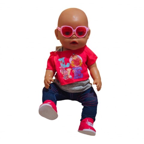 WOOPIE Modne Ubranko dla Lalki LOVE Okulary Buciki 43-46 cm Woopie Royal WOOPIE Modne Ubranko dla Lalki LOVE Okulary Buciki 43-46 cm Woopie Royal