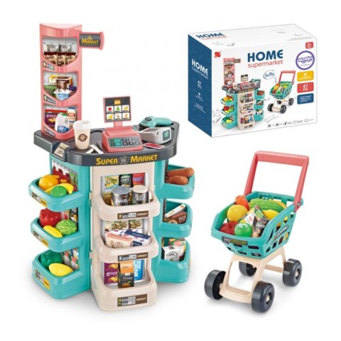 WOOPIE Sklep Supermarket i Wózek Koszyk Sklepowy Kasa Waga Skaner 47 akc Woopie WOOPIE Sklep Supermarket i Wózek Koszyk Sklepowy Kasa Waga Skaner 47 akc Woopie