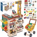 WOOPIE Sklep Supermarket z Wózkiem Waga Kasa Skaner + 48 Akc. Woopie