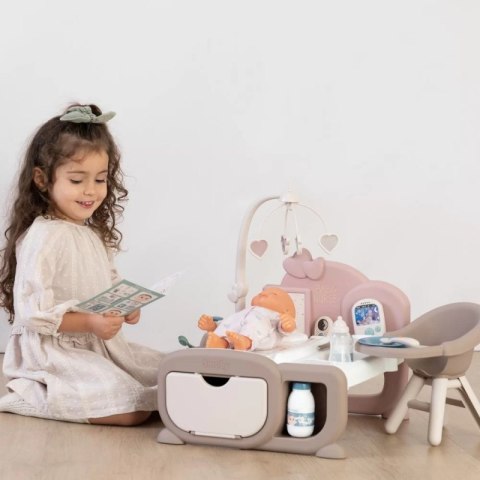 SMOBY Baby Nurse Elektroniczny Duży Kącik Opiekunki dla Lalki 19 akcesoriów Smoby SMOBY Baby Nurse Elektroniczny Duży Kącik Opiekunki dla Lalki 19 akcesoriów Smoby