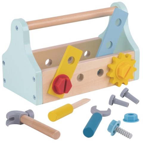 TOOKY TOY Drewniana Skrzynka z Narzędziami Zestaw 18 el. Tooky Toy TOOKY TOY Drewniana Skrzynka z Narzędziami Zestaw 18 el. Tooky Toy