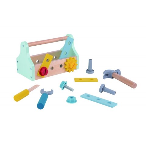 TOOKY TOY Drewniana Skrzynka z Narzędziami Zestaw 18 el. Tooky Toy TOOKY TOY Drewniana Skrzynka z Narzędziami Zestaw 18 el. Tooky Toy