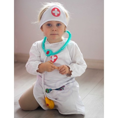 WOOPIE Strój Pielęgniarki Kitel Fartuszek z Czepkiem Pielęgniarki Woopie WOOPIE Strój Pielęgniarki Kitel Fartuszek z Czepkiem Pielęgniarki Woopie