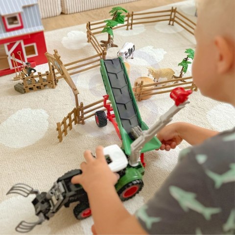 WOOPIE Zestaw Maszyn Rolniczych Traktor Ciągnik Zagroda Mini Farma Osada Rolnicy Woopie WOOPIE Zestaw Maszyn Rolniczych Traktor Ciągnik Zagroda Mini Farma Osada Rolnicy Woopie