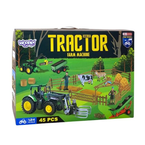 WOOPIE Zestaw Maszyn Rolniczych Traktor Ciągnik Zagroda Mini Farma Osada Rolnicy Woopie WOOPIE Zestaw Maszyn Rolniczych Traktor Ciągnik Zagroda Mini Farma Osada Rolnicy Woopie