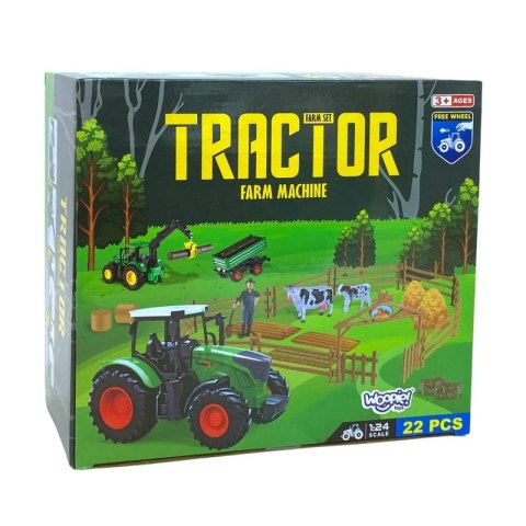 WOOPIE Zestaw Mini Farma Traktor Zwierzęta Osada Farma Rolnik Narzędzia Woopie WOOPIE Zestaw Mini Farma Traktor Zwierzęta Osada Farma Rolnik Narzędzia Woopie