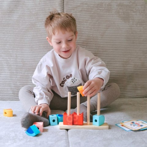 TOOKY TOY Krab Układanka Drewniana Stosy Klocki Bloki Pastelowy Tooky Toy TOOKY TOY Krab Układanka Drewniana Stosy Klocki Bloki Pastelowy Tooky Toy