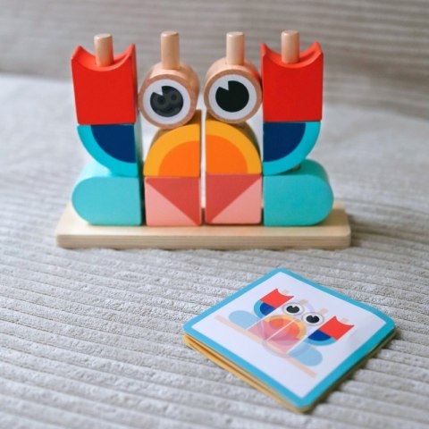 TOOKY TOY Krab Układanka Drewniana Stosy Klocki Bloki Pastelowy Tooky Toy TOOKY TOY Krab Układanka Drewniana Stosy Klocki Bloki Pastelowy Tooky Toy