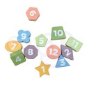 TOOKY TOY Zegar Drewniana Zabawka Edukacyjna Nauka Czasu Kształtów Tooky Toy TOOKY TOY Zegar Drewniana Zabawka Edukacyjna Nauka Czasu Kształtów Tooky Toy