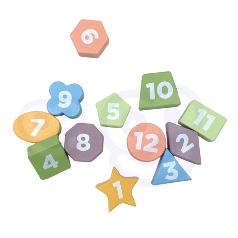 TOOKY TOY Zegar Drewniana Zabawka Edukacyjna Nauka Czasu Kształtów Tooky Toy TOOKY TOY Zegar Drewniana Zabawka Edukacyjna Nauka Czasu Kształtów Tooky Toy