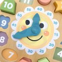 TOOKY TOY Zegar Drewniana Zabawka Edukacyjna Nauka Czasu Kształtów Tooky Toy TOOKY TOY Zegar Drewniana Zabawka Edukacyjna Nauka Czasu Kształtów Tooky Toy