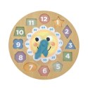 TOOKY TOY Zegar Drewniana Zabawka Edukacyjna Nauka Czasu Kształtów Tooky Toy TOOKY TOY Zegar Drewniana Zabawka Edukacyjna Nauka Czasu Kształtów Tooky Toy