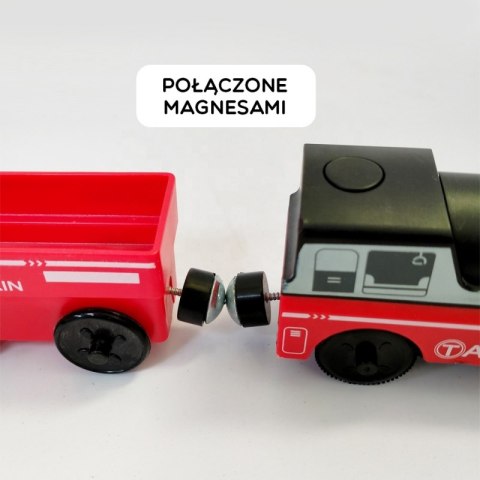 WOOPIE Lokomotywa Elektryczna Pociąg Wagony na Magnes Woopie WOOPIE Lokomotywa Elektryczna Pociąg Wagony na Magnes Woopie