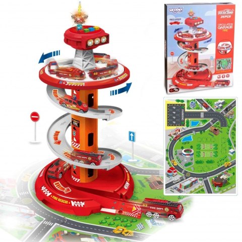 WOOPIE Tor Spirala Garaż dla Samochodzików 3 szt. Woopie WOOPIE Tor Spirala Garaż dla Samochodzików 3 szt. Woopie