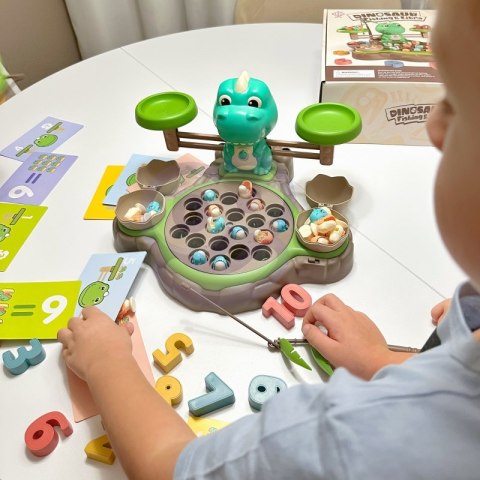 WOOPIE Waga Szalkowa Gra Łowienie Małych Prehistorycznych Dinozaurów Nauka Liczydło Woopie WOOPIE Waga Szalkowa Gra Łowienie Małych Prehistorycznych Dinozaurów Nauka Liczydło Woopie