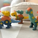 WOOPIE Zestaw Dinozaury do Skręcania 3 szt. Zestaw Konstrukcyjny w Pudełku + Wiertarka i Śrubokręt Woopie
