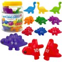 WOOPIE Zestaw Nauka Liczb Kolorów Montessori Figurki Dinozaury do Składania "Dopasuj Cyferki" 10 el. Woopie
