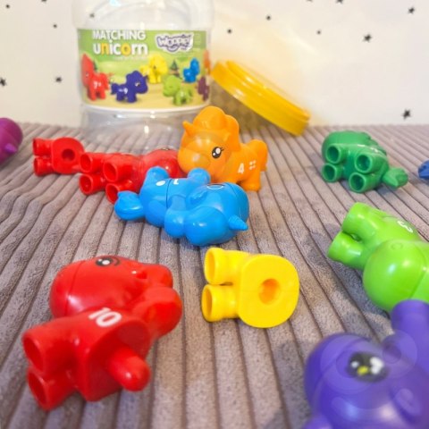 WOOPIE Zestaw Nauka Liczb Kolorów Montessori Figurki Jednorożce do Składania "Dopasuj Cyferki" 13 el. Woopie WOOPIE Zestaw Nauka Liczb Kolorów Montessori Figurki Jednorożce do Składania "Dopasuj Cyferki" 13 el. Woopie