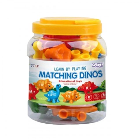 WOOPIE Zestaw Nauka Liter Kolorów Montessori Figurki Dinozaury do Składania "Dopasuj Literki" 13 el. Woopie WOOPIE Zestaw Nauka Liter Kolorów Montessori Figurki Dinozaury do Składania "Dopasuj Literki" 13 el. Woopie