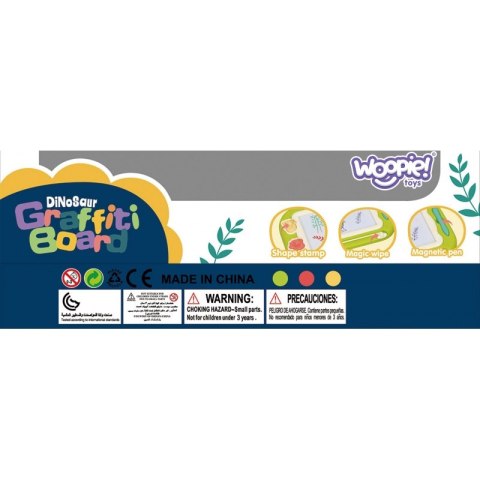 WOOPIE Znikopis Tablica Magnetyczna Kolorowa + 2 Stempelki Dinozaur Woopie WOOPIE Znikopis Tablica Magnetyczna Kolorowa + 2 Stempelki Dinozaur Woopie