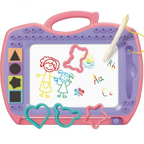 WOOPIE Znikopis Tablica Magnetyczna Kolorowa + Stempelki + Wzory Woopie WOOPIE Znikopis Tablica Magnetyczna Kolorowa + Stempelki + Wzory Woopie