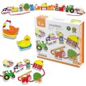 VIGA Drewniana Przeplatanka Klocki Farma do Nawlekania Montessori Viga Toys VIGA Drewniana Przeplatanka Klocki Farma do Nawlekania Montessori Viga Toys