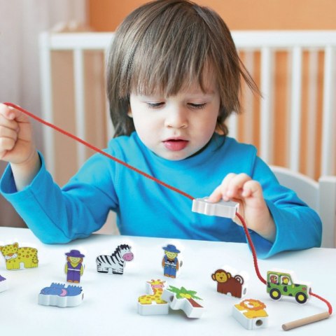 VIGA Drewniana Przeplatanka Klocki Farma do Nawlekania Montessori Viga Toys VIGA Drewniana Przeplatanka Klocki Farma do Nawlekania Montessori Viga Toys