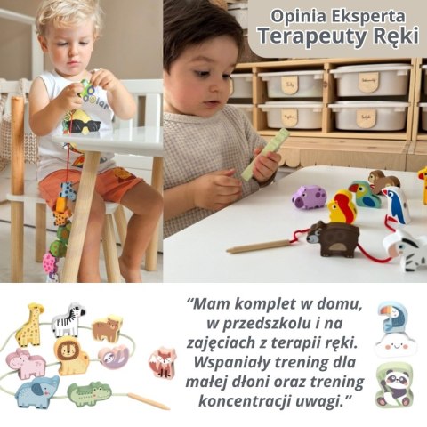 VIGA Drewniana Przeplatanka Klocki Farma do Nawlekania Montessori Viga Toys VIGA Drewniana Przeplatanka Klocki Farma do Nawlekania Montessori Viga Toys
