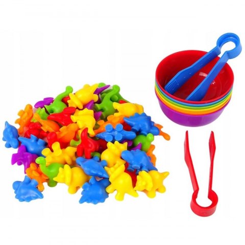 WOOPIE Gra Edukacyjna Montessori Sorter Kolorów Dinozaury 56 el. Woopie WOOPIE Gra Edukacyjna Montessori Sorter Kolorów Dinozaury 56 el. Woopie