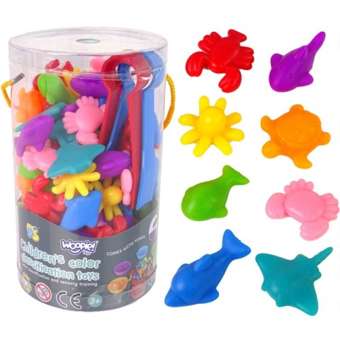 WOOPIE Gra Edukacyjna Montessori Sorter Kolorów Morska Kraina 64 el. Woopie WOOPIE Gra Edukacyjna Montessori Sorter Kolorów Morska Kraina 64 el. Woopie