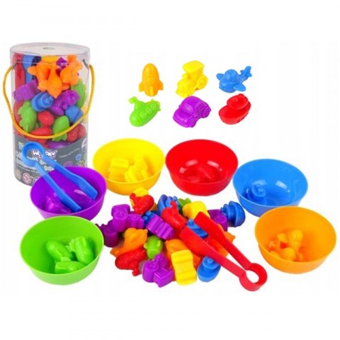 WOOPIE Gra Edukacyjna Montessori Sorter Kolorów Pojazdy 44 el. Woopie WOOPIE Gra Edukacyjna Montessori Sorter Kolorów Pojazdy 44 el. Woopie