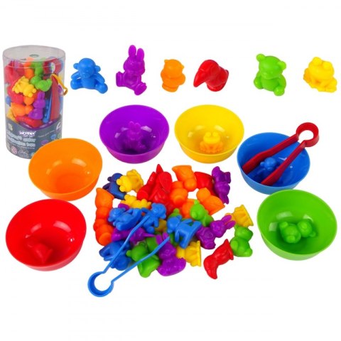 WOOPIE Gra Edukacyjna Montessori Sorter Kolorów Zwierzęta 44 el. Woopie WOOPIE Gra Edukacyjna Montessori Sorter Kolorów Zwierzęta 44 el. Woopie