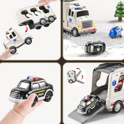 WOOPIE Laweta Drogowa zestaw 5 Aut - Ambulans Woopie WOOPIE Laweta Drogowa zestaw 5 Aut - Ambulans Woopie