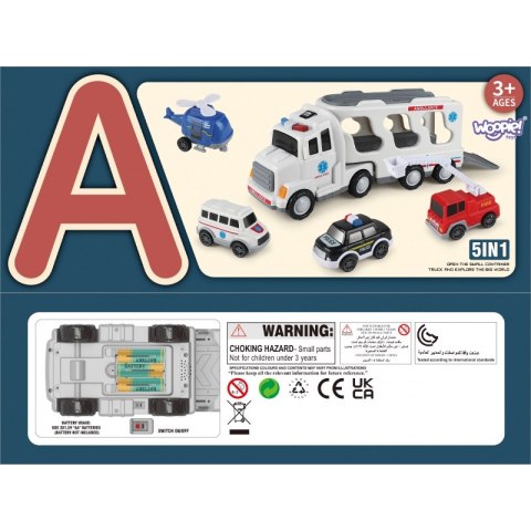 WOOPIE Laweta Drogowa zestaw 5 Aut - Ambulans Woopie WOOPIE Laweta Drogowa zestaw 5 Aut - Ambulans Woopie