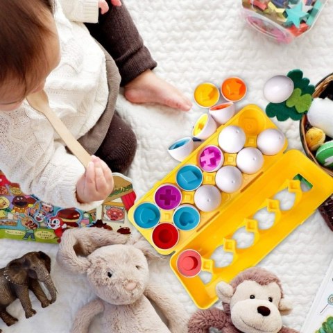WOOPIE Układanka Jajka Montessori - Dopasuj Kształty i Kolory Woopie WOOPIE Układanka Jajka Montessori - Dopasuj Kształty i Kolory Woopie