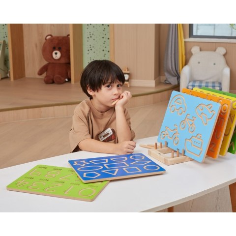 VIGA Tablica Grafomotoryczna Duże Litery Nauka Pisania Viga Toys VIGA Tablica Grafomotoryczna Duże Litery Nauka Pisania Viga Toys