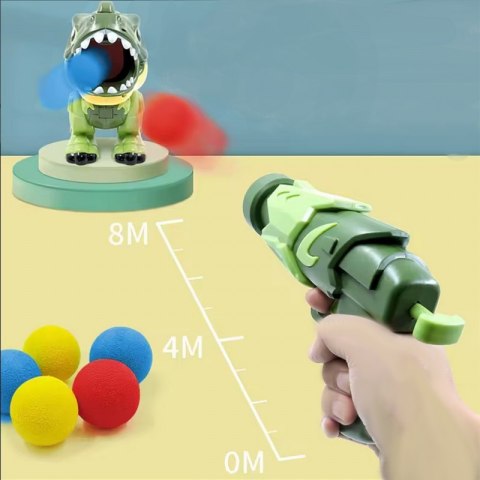 WOOPIE Interaktywny Pistolet na Piankowe Kulki + Dinozaur Wyrzutnia Woopie WOOPIE Interaktywny Pistolet na Piankowe Kulki + Dinozaur Wyrzutnia Woopie