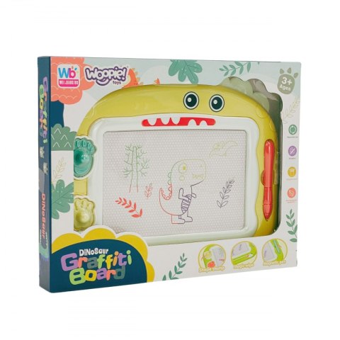 WOOPIE Znikopis Tablica Magnetyczna Kolorowa + 2 Stempelki Dinozaur Woopie WOOPIE Znikopis Tablica Magnetyczna Kolorowa + 2 Stempelki Dinozaur Woopie