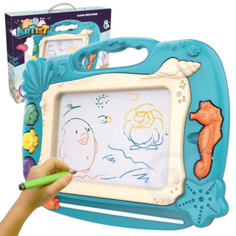 WOOPIE Znikopis Tablica Magnetyczna Kolorowa Stempelki Motyw Oceanu Zielony Woopie WOOPIE Znikopis Tablica Magnetyczna Kolorowa Stempelki Motyw Oceanu Zielony Woopie