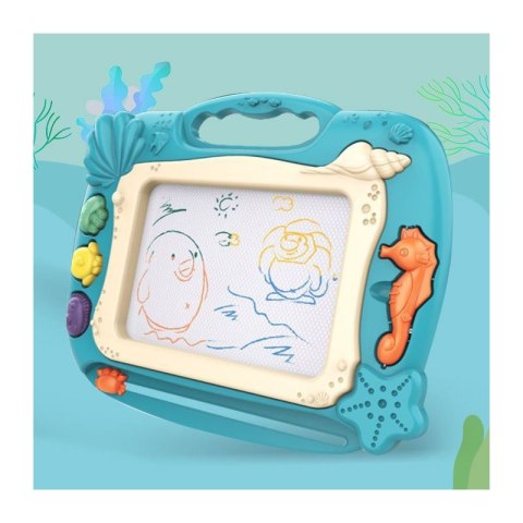 WOOPIE Znikopis Tablica Magnetyczna Kolorowa Stempelki Motyw Oceanu Zielony Woopie WOOPIE Znikopis Tablica Magnetyczna Kolorowa Stempelki Motyw Oceanu Zielony Woopie