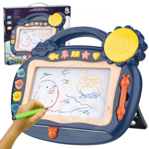 WOOPIE Znikopis Tablica Magnetyczna Kolorowa Stempelki Niebieski Woopie WOOPIE Znikopis Tablica Magnetyczna Kolorowa Stempelki Niebieski Woopie