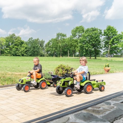 FALK Traktor Claas Zielony na Pedały z Przyczepą + Klakson od 2 Lat. FALK FALK Traktor Claas Zielony na Pedały z Przyczepą + Klakson od 2 Lat. FALK