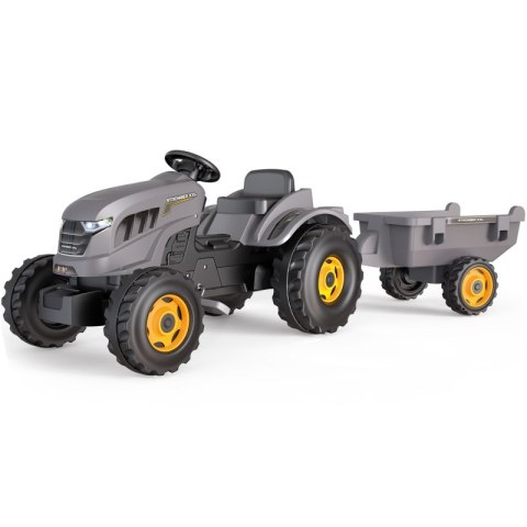SMOBY Traktor XXL Szary na Pedały z Przyczepką Smoby SMOBY Traktor XXL Szary na Pedały z Przyczepką Smoby