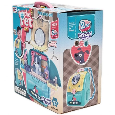 WOOPIE Pies Przenośny Salon Piękoności 2w1 w Plecaku Transporter Woopie WOOPIE Pies Przenośny Salon Piękoności 2w1 w Plecaku Transporter Woopie