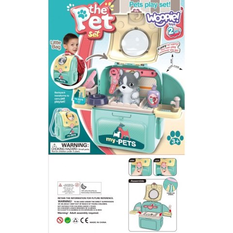 WOOPIE Pies Przenośny Salon Piękoności 2w1 w Plecaku Transporter Woopie WOOPIE Pies Przenośny Salon Piękoności 2w1 w Plecaku Transporter Woopie