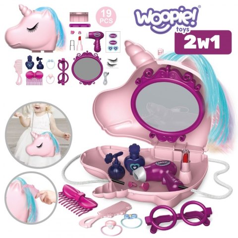WOOPIE Toaletka dla Dziewczynki 2w1 Salon Piękności w Torebce Jednorożec Woopie WOOPIE Toaletka dla Dziewczynki 2w1 Salon Piękności w Torebce Jednorożec Woopie