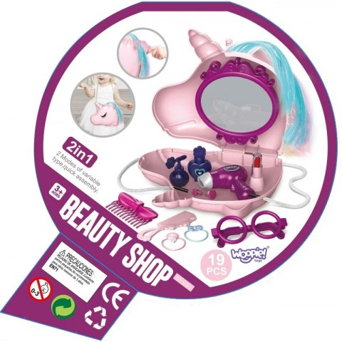 WOOPIE Toaletka dla Dziewczynki 2w1 Salon Piękności w Torebce Jednorożec Woopie WOOPIE Toaletka dla Dziewczynki 2w1 Salon Piękności w Torebce Jednorożec Woopie