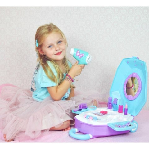 WOOPIE Toaletka dla Dziewczynki 2w1 Salon Piękności w Walizce Woopie WOOPIE Toaletka dla Dziewczynki 2w1 Salon Piękności w Walizce Woopie