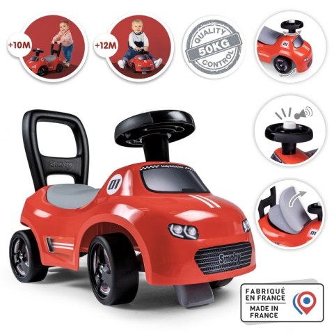 Smoby Czerwony Jeździk z klaksonem Ride-On Smoby Smoby Czerwony Jeździk z klaksonem Ride-On Smoby